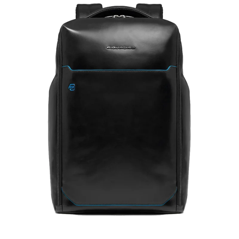 Zaino PIQUADRO porta PC 15,6" in Pelle Nera Linea Blue Square - CA6593B2