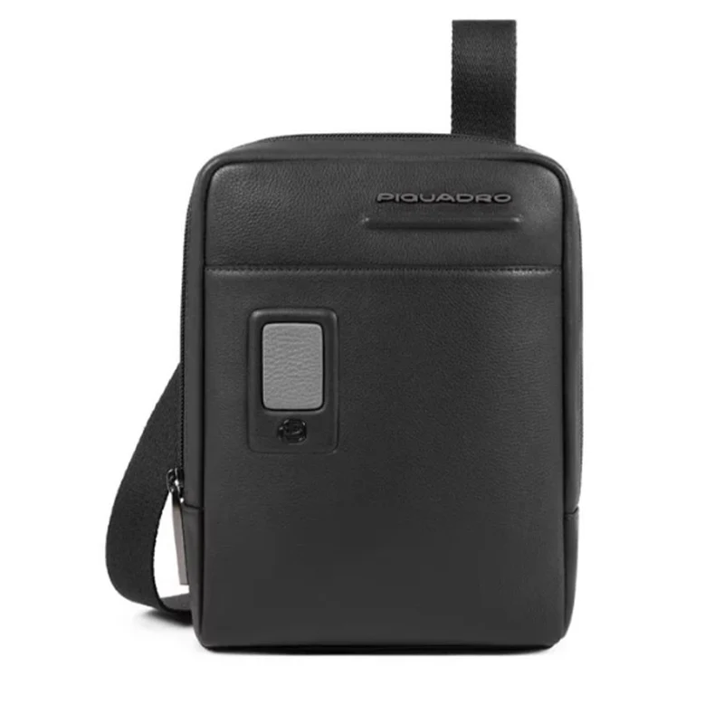 Borsello Uomo PIQUADRO in Pelle Nera Linea Akron - CA3084AO