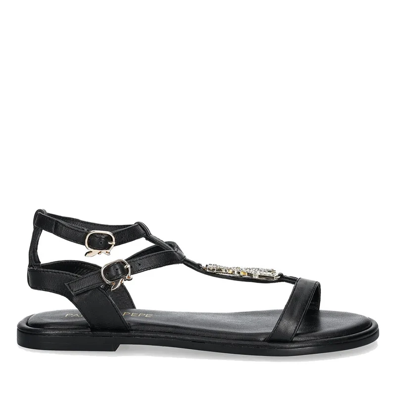 Sandali Flat PATRIZIA PEPE Girl linea Flyclassic Sandal in Pelle Nera