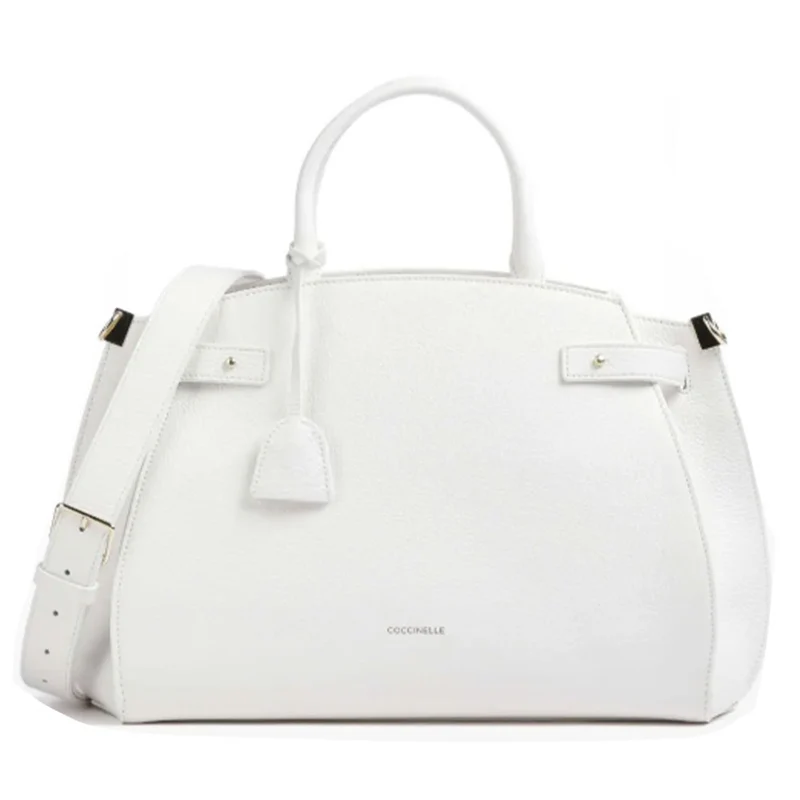 Borsa a Mano COCCINELLE Linea Klichè in Pelle Brillant White