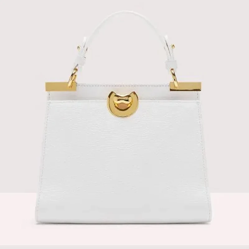 Borsa Donna a Mano COCCINELLE linea Binxie Small in Pelle Brillant White