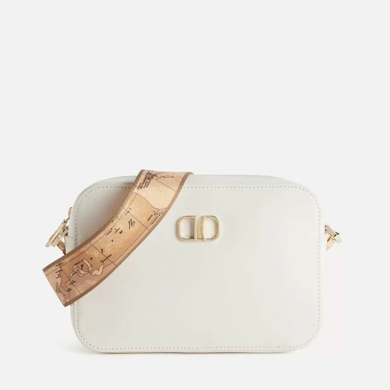 Borsa a Tracolla 1A Classe Alviero Martini linea Geo Summer Feeling in Pelle Bianco Cotone LC92