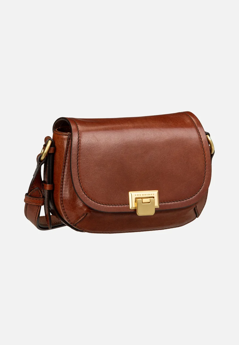 Federica Crossbody Marrone/Oro - Saddle Bag