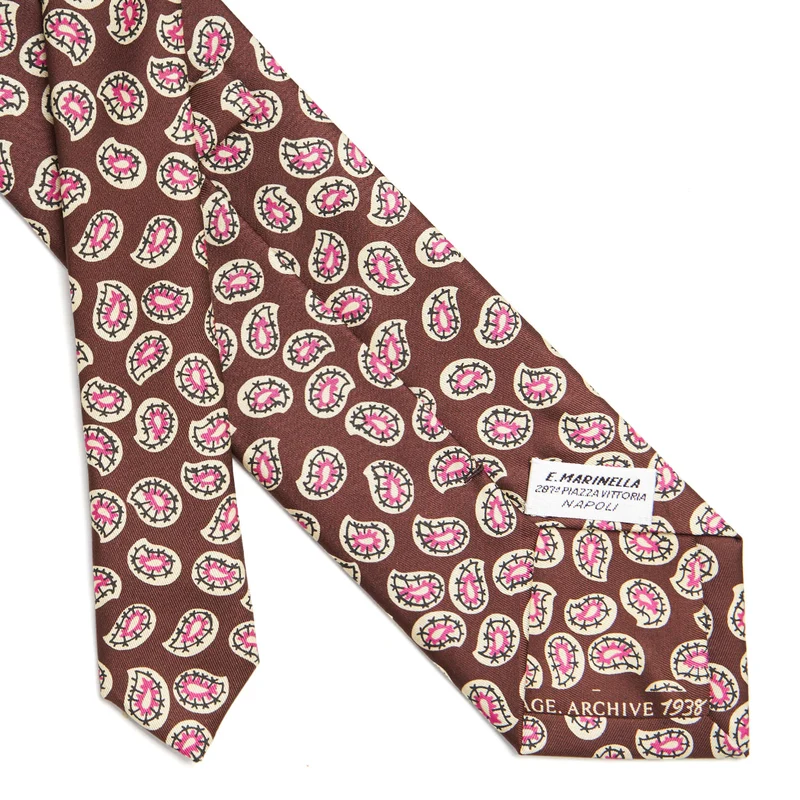 DARK BROWN SILK TIE