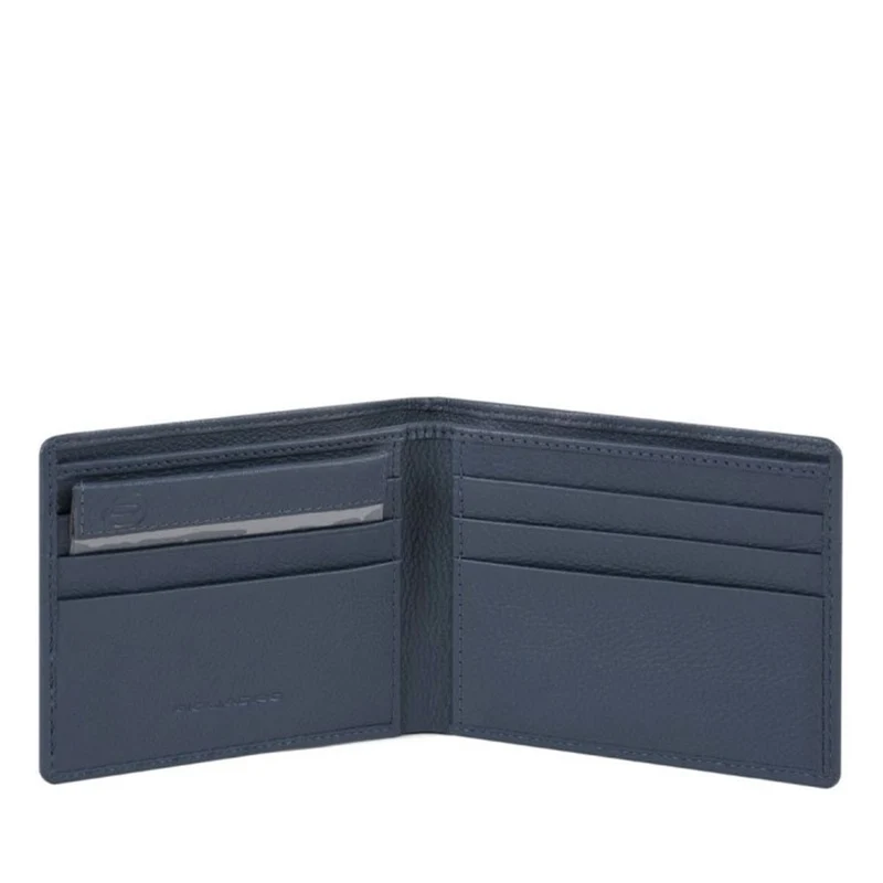 Portafoglio Uomo con Portacarte PIQUADRO In Pelle Blu Linea Akron - PU3891AOR