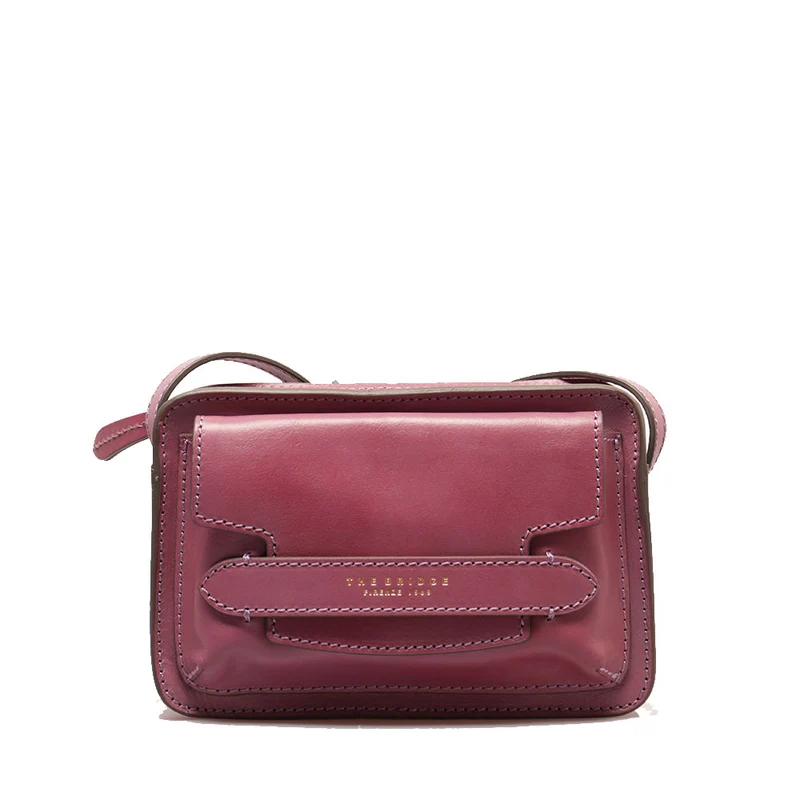 Borsa Donna Camera Case a Tracolla THE BRIDGE linea Lucrezia in Pelle color Malva