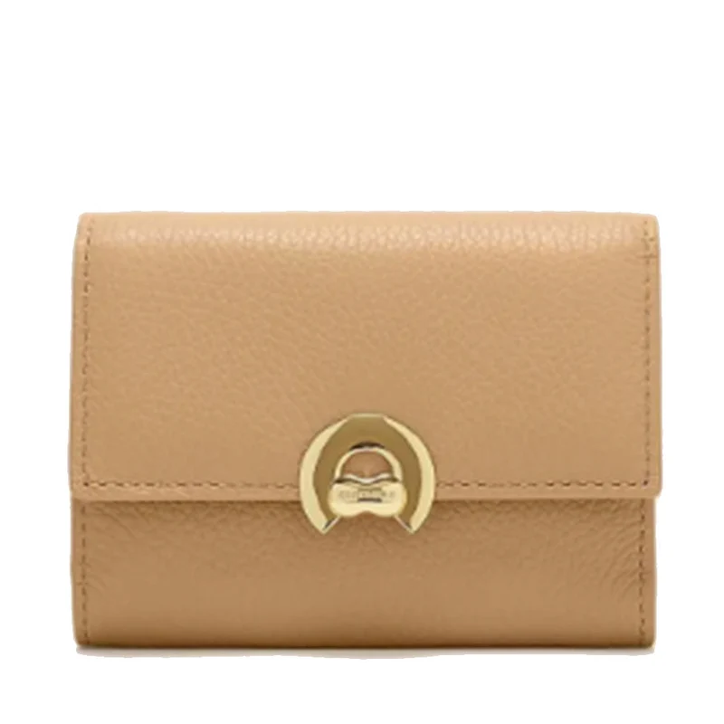 Portafoglio Donna Piccolo COCCINELLE in Pelle Colore Fresh Beige Linea Binxie