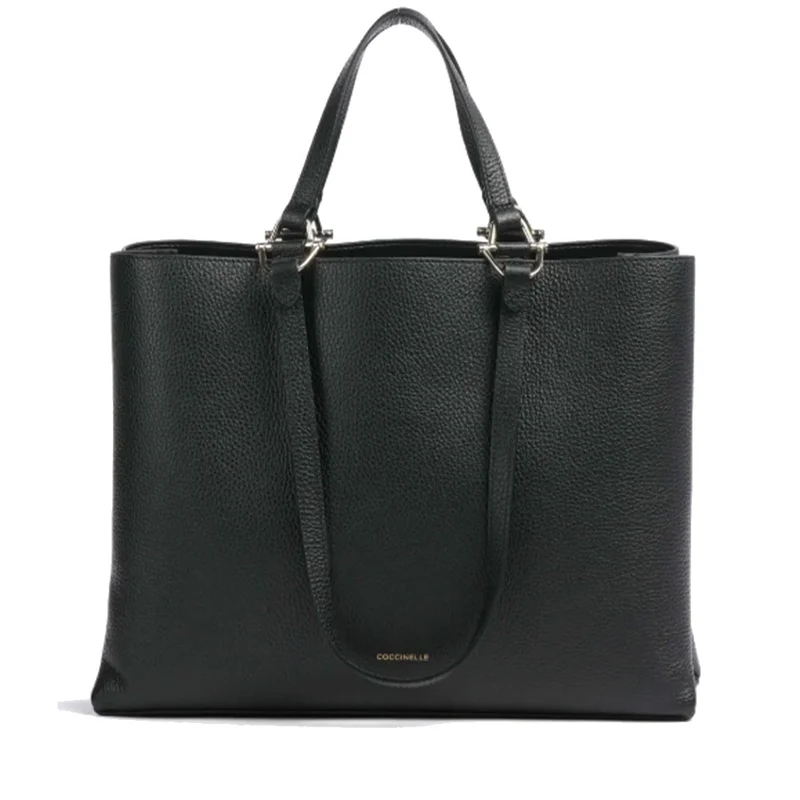 Borsa Donna a Mano e a Spalla COCCINELLE in Pelle Linea Hop On colore Nero