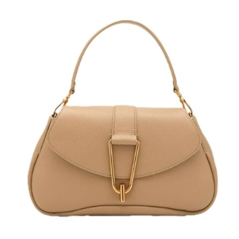 Borsa Donna a Mano con Tracolla COCCINELLE in Pelle linea Himma colore Fresh Beige
