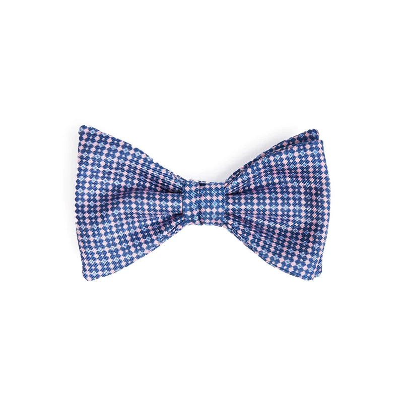 BLUETTE PRE-KNOTTED PRINTED SILK BOW TIE
