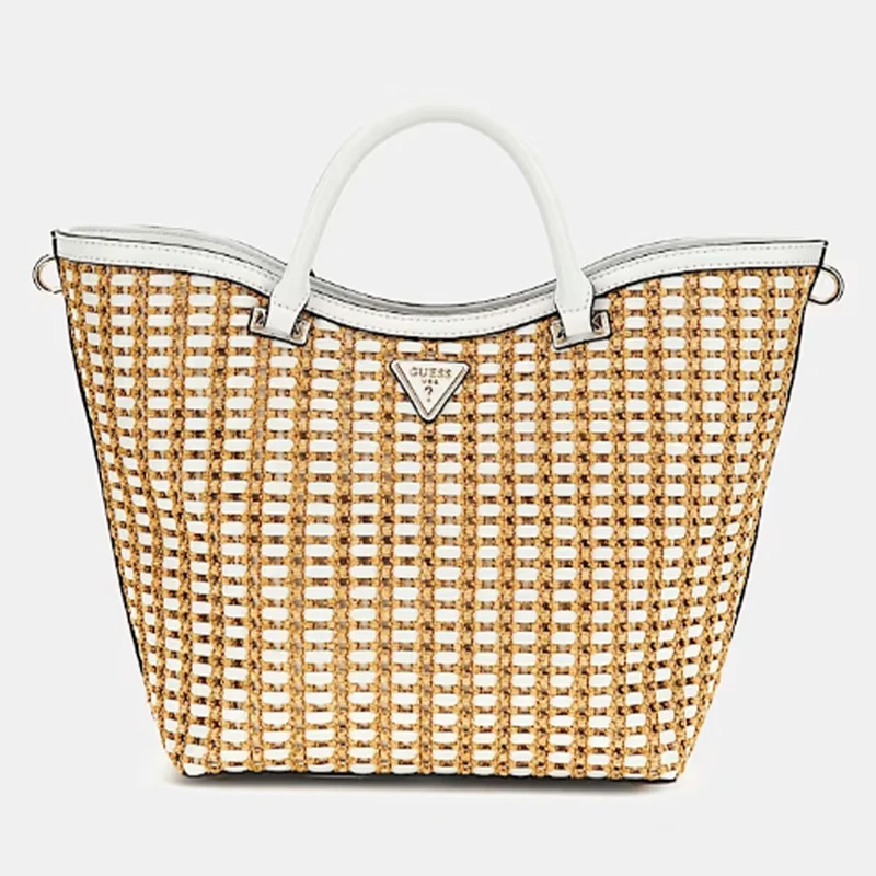 Borsa Donna a Mano GUESS Linea Atalia colore Natural - White