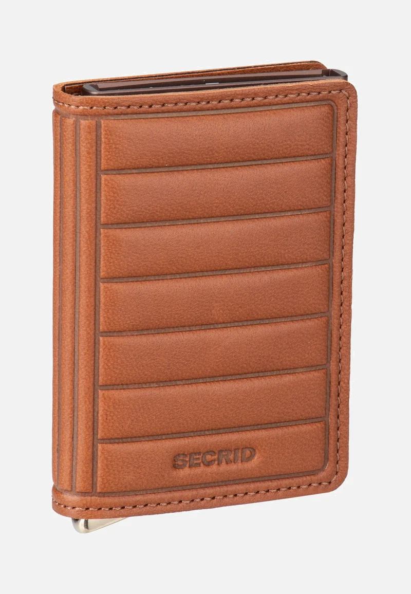 Slimwallet Emboss Lines Cognac+ - Wallet
