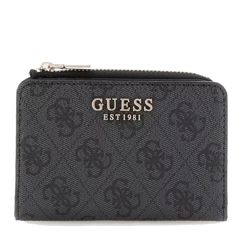 Portacarte Piccolo GUESS Chiuso con Clip Linea Laurel Colore Coal Logo