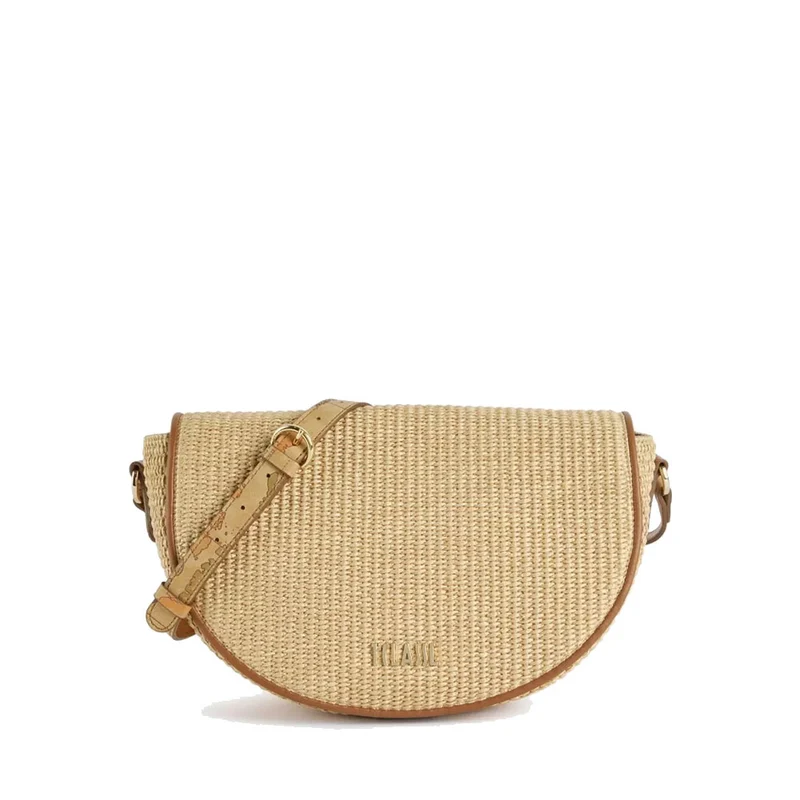 Borsa a Tracolla 1A Classe Alviero Martini linea Geo Bambù in Rafia colore Naturale LC95