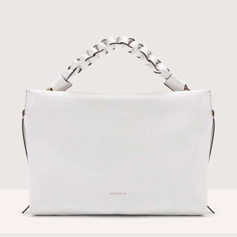 Borsa Donna a Mano COCCINELLE in Pelle linea Boheme Medium colore Brillant White - Celadon Green
