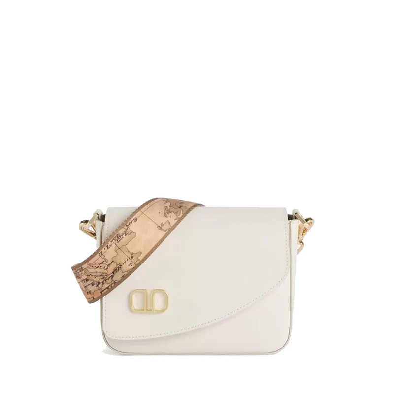 Borsa Mini a Tracolla 1A Classe Alviero Martini linea Geo Summer Feeling in Pelle Bianca LC88