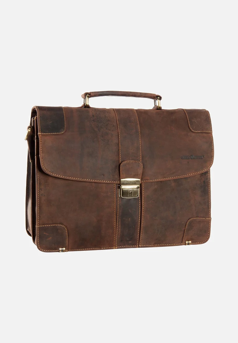 Vintage Mappe 2tlg. Sattelbraun - Briefcase