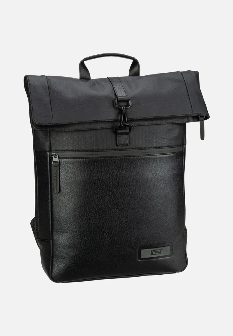 Stockholm Courier Black - Rolltop Backpack