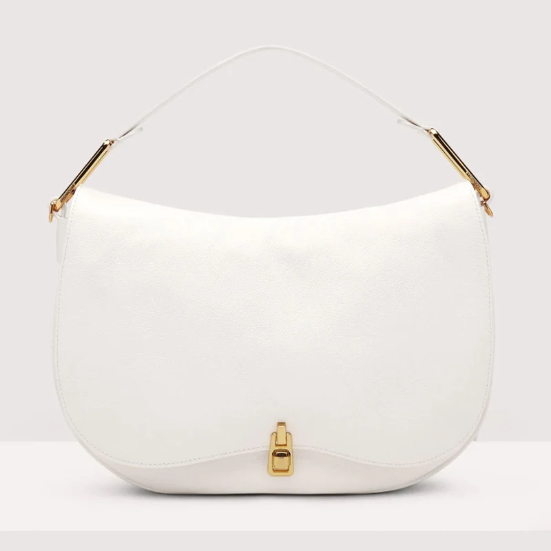 Borsa Donna a Spalla COCCINELLE linea Magie Soft Large in Pelle Brillant White