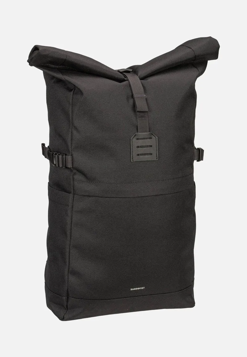 Icon BP M Black/Black Leather - Rolltop Backpack