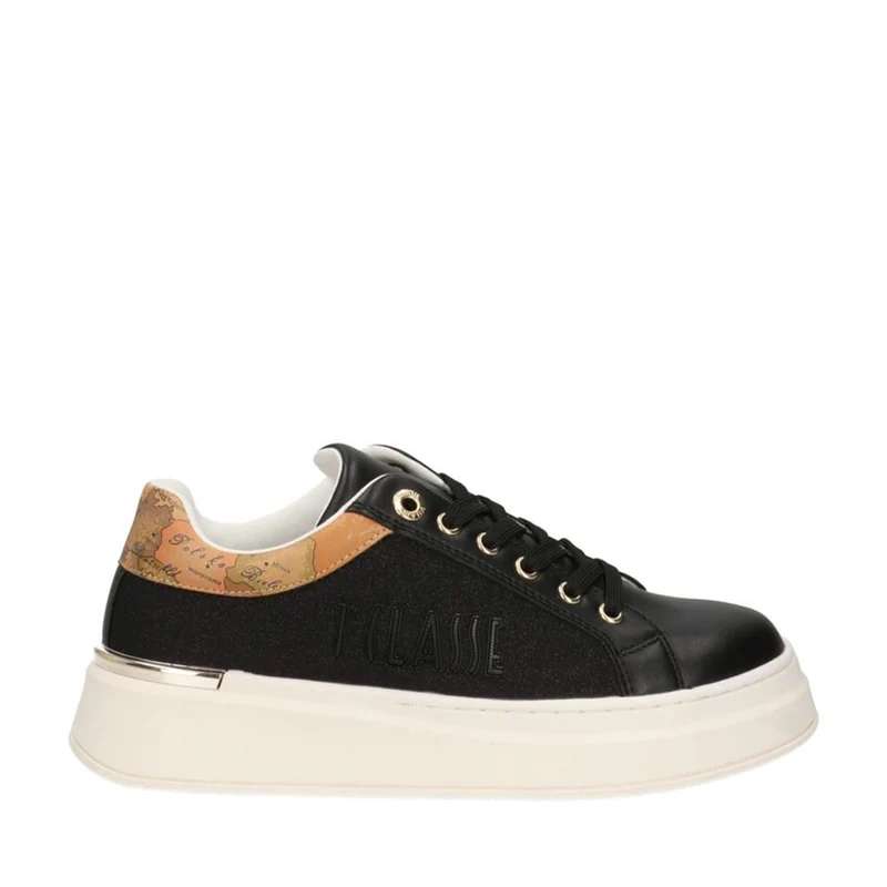Sneakers Platform 1A Classe Alviero Martini in Lurex Nero 2138