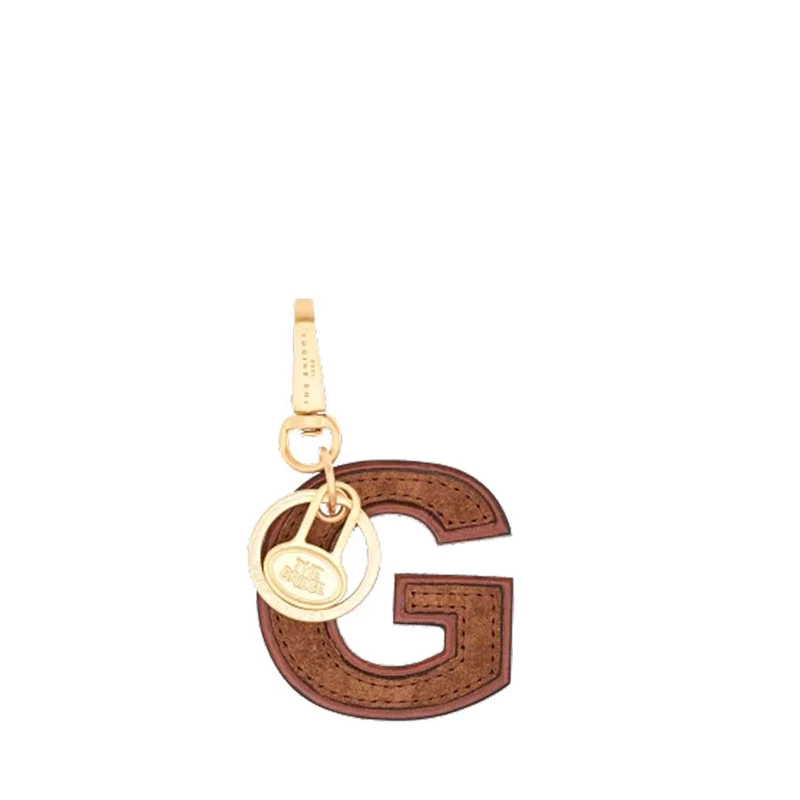 Portachiavi Lettera G THE BRIDGE linea Duccio in Pelle Marrone