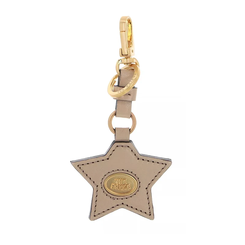 Portachiavi con Stella THE BRIDGE linea Duccio in Pelle Beige