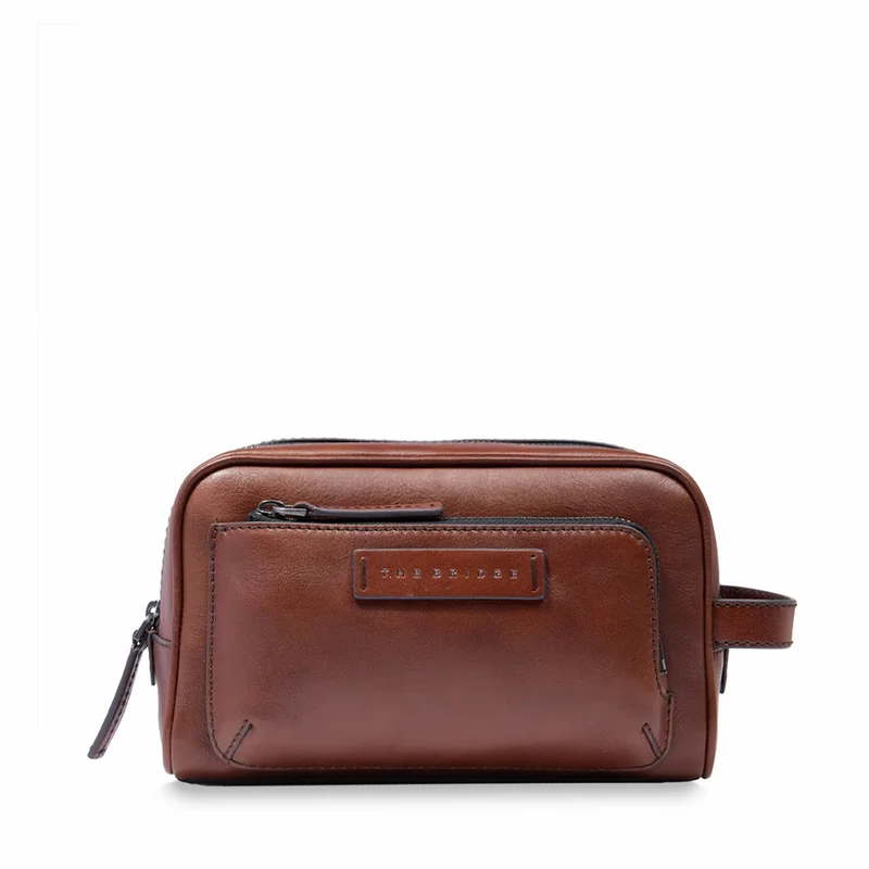 Necessaire Uomo THE BRIDGE linea Filippo in Pelle Marrone