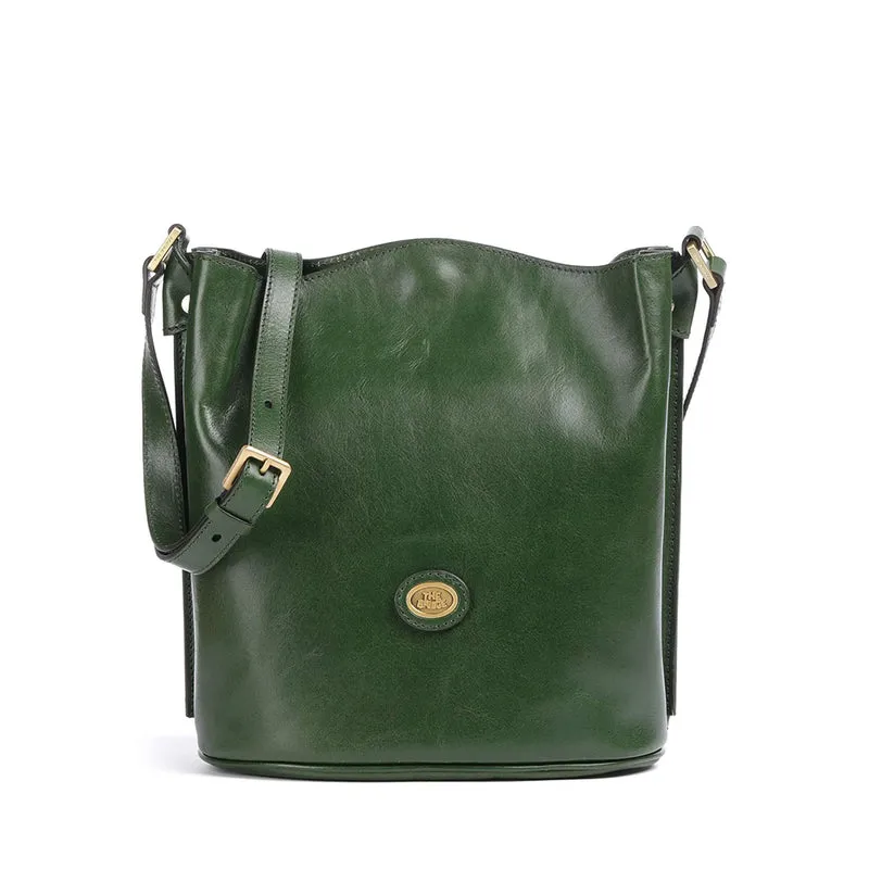 Borsa Donna Secchiello a Tracolla THE BRIDGE linea Story in Pelle Verde Inglese
