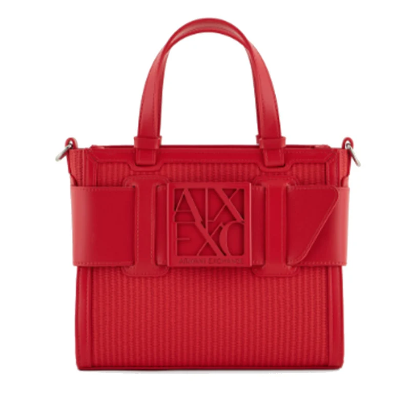 Borsa Donna a Mano Intrecciata ARMANI EXCHANGE colore Rosso Misura Piccola