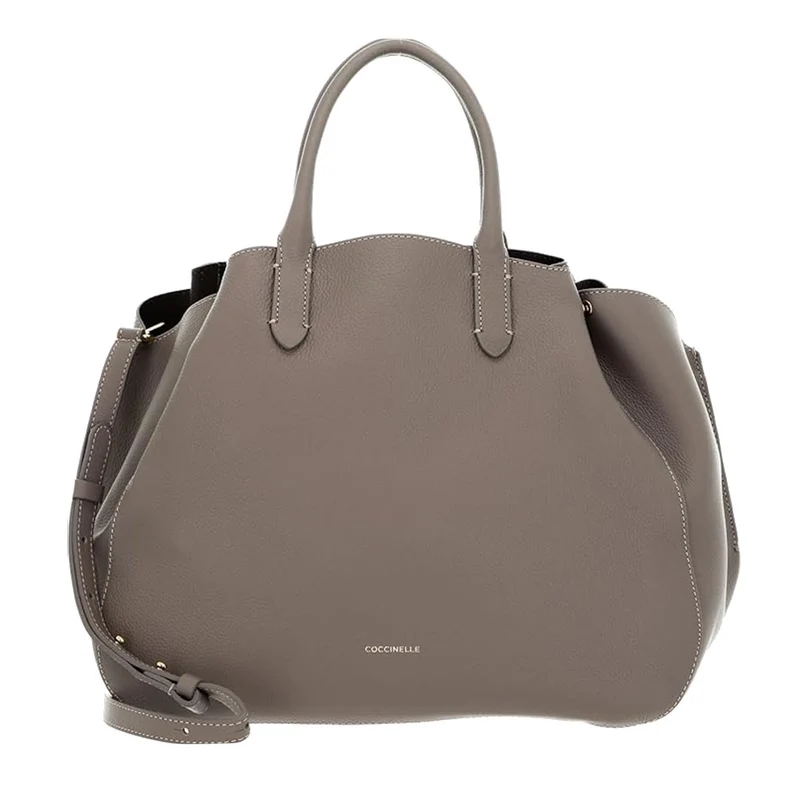 Borsa Donna a Mano COCCINELLE linea Soft Wear in Pelle Warm Taupe - Coffee