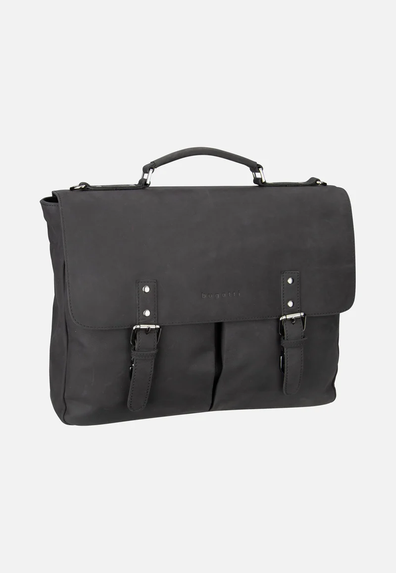 Luca With Flap Schwarz - Briefcase