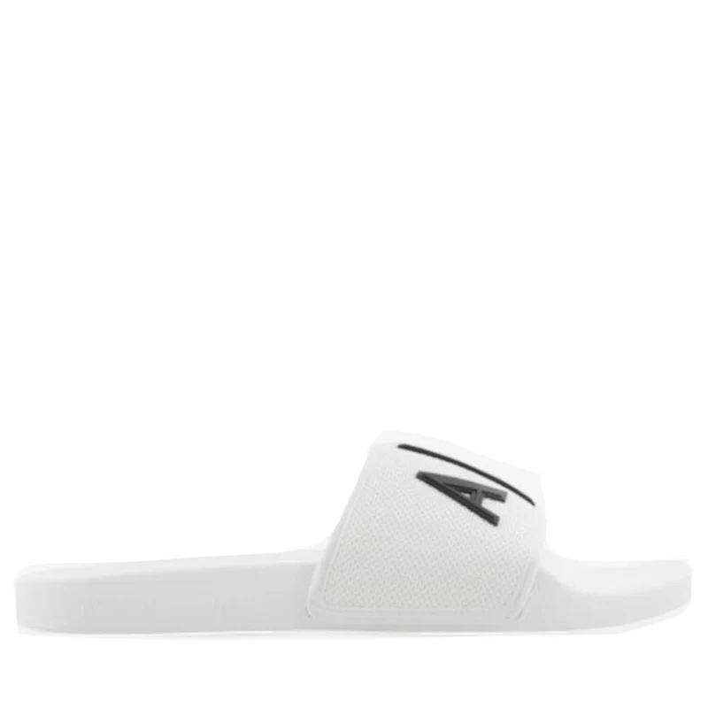 Ciabatte Uomo ARMANI EXCHANGE con Fascia Logata Colore Optical White - Black