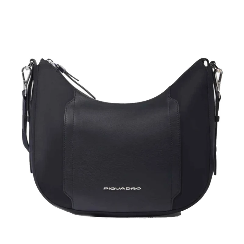 Borsa Donna PIQUADRO linea Circle in Tessuto Riciclato e Pelle Nera - BD6657W92T