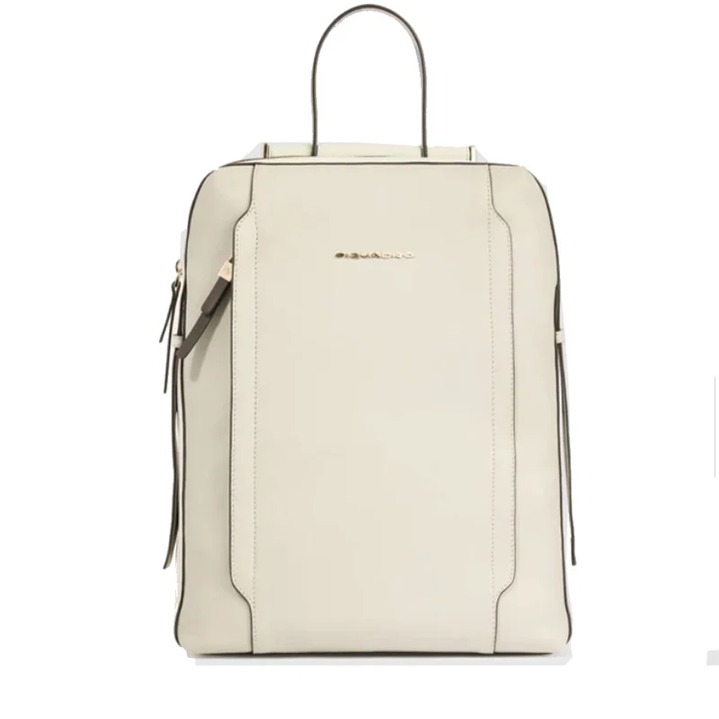 Zaino Donna PIQUADRO Porta Computer in Pelle Colore Bianco Linea Circle - CA4576W92