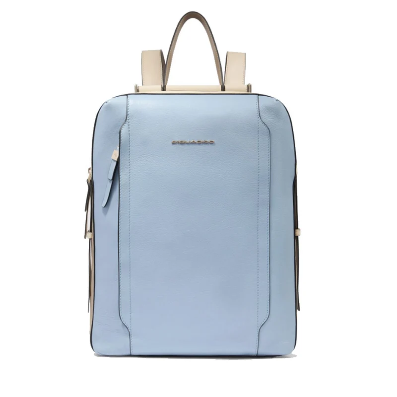 Zaino Donna PIQUADRO Porta Computer in Pelle Colore Azzurro - Beige Linea Circle - CA4576W92