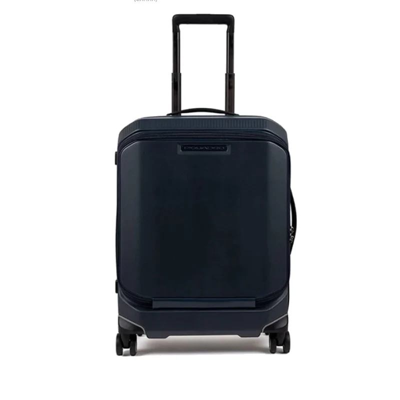 Trolley cabina PIQUADRO Rigido con Tasca Esterna Porta Pc 4 Ruote Colore Blu - BV4736CBO