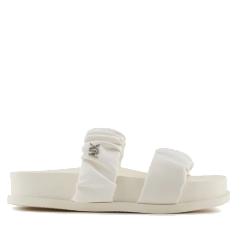 Ciabatte Donna ARMANI EXCHANGE con Doppia Fascia Imbottita Colore Off White