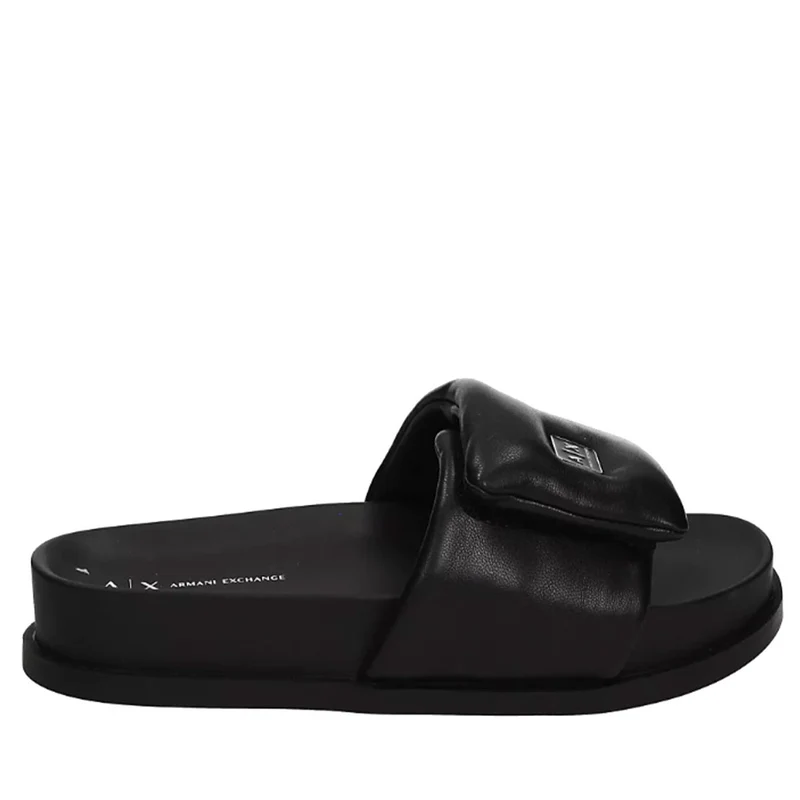 Ciabatte Donna ARMANI EXCHANGE con Fascia Imbottita Colore Black
