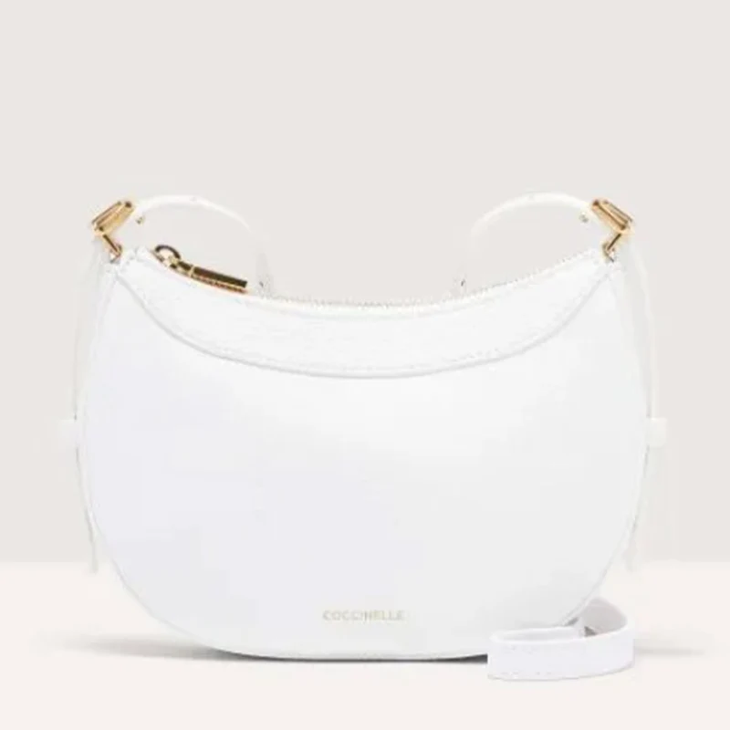 Borsa Donna a Tracolla COCCINELLE in Pelle Brillant White Linea Whisper