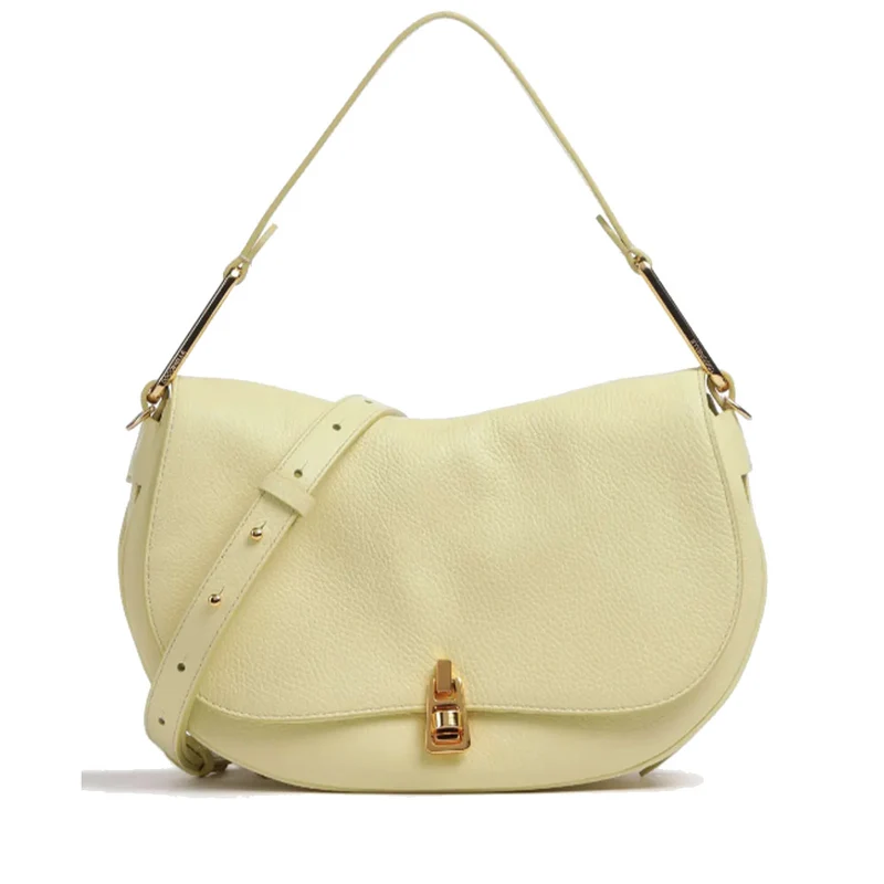 Borsa Donna a Mano con Tracolla COCCINELLE linea Magie Soft Medium in Pelle colore Lime Wash