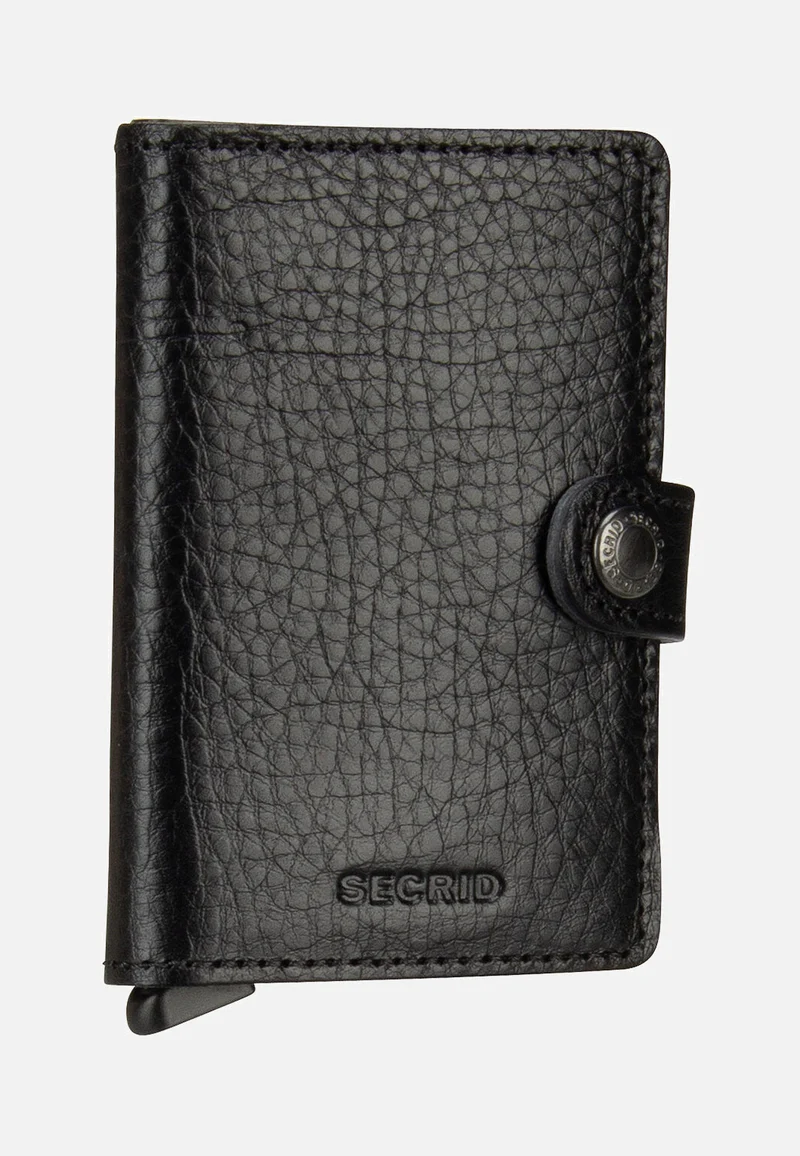 Miniwallet Veg Tanned Black-Black - Wallet