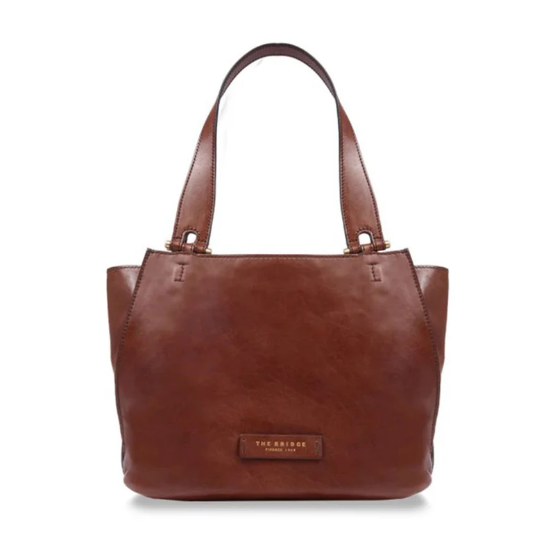 Shopping Bag Donna THE BRIDGE linea Febe in Pelle Marrone