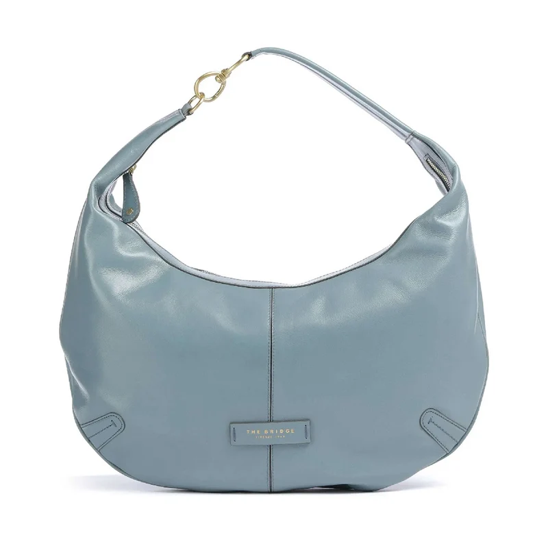 Hobo Bag THE BRIDGE linea Flavia in Pelle Baby Blu