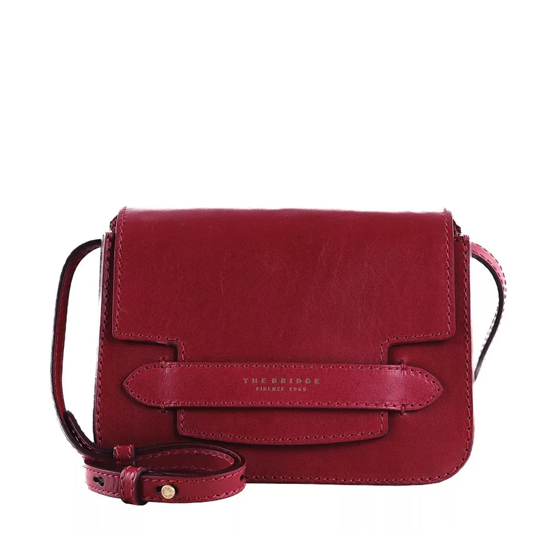 Borsa Donna a Tracolla THE BRIDGE linea Lucrezia in Pelle color Berry