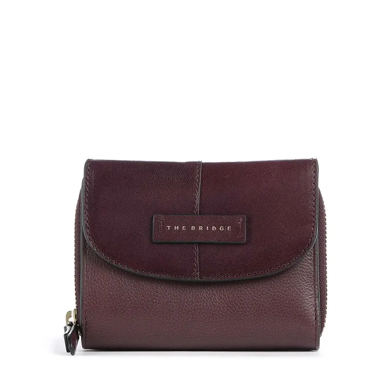 Portafoglio Donna Piccolo con Zip THE BRIDGE linea Elisabetta in Pelle Viola