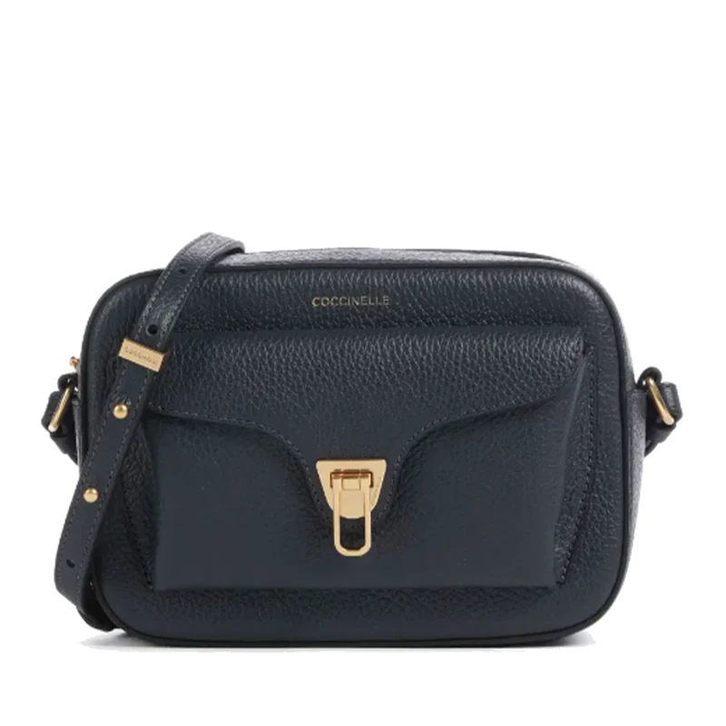 Borsa Donna a Tracolla COCCINELLE in Pelle Midnight Blue linea Beat Soft Misura Small