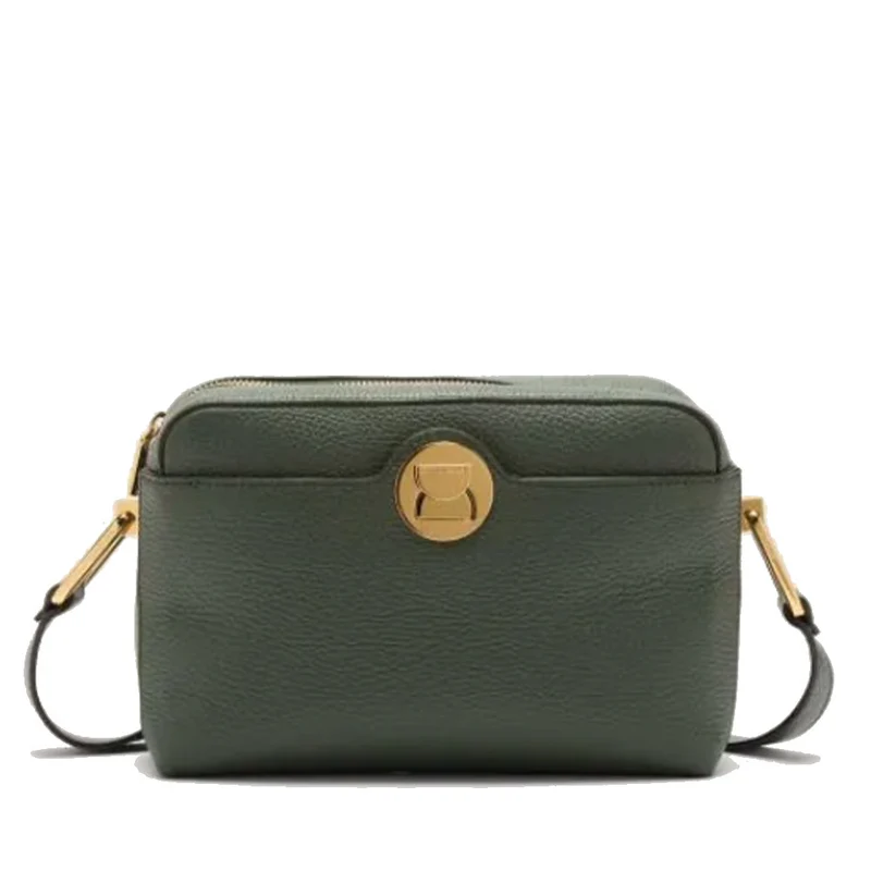 Borsa Donna a Tracolla COCCINELLE in Pelle linea Liya colore Alga - Nero