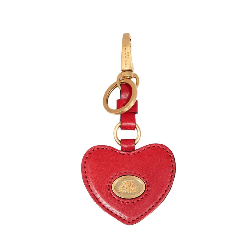 Portachiavi con Cuore THE BRIDGE linea Duccio in Pelle Rossa