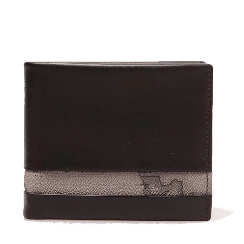Portafoglio Uomo con Portamonete 1A Classe Alviero Martini in Pelle Nera con Inserto Geo Dark W149